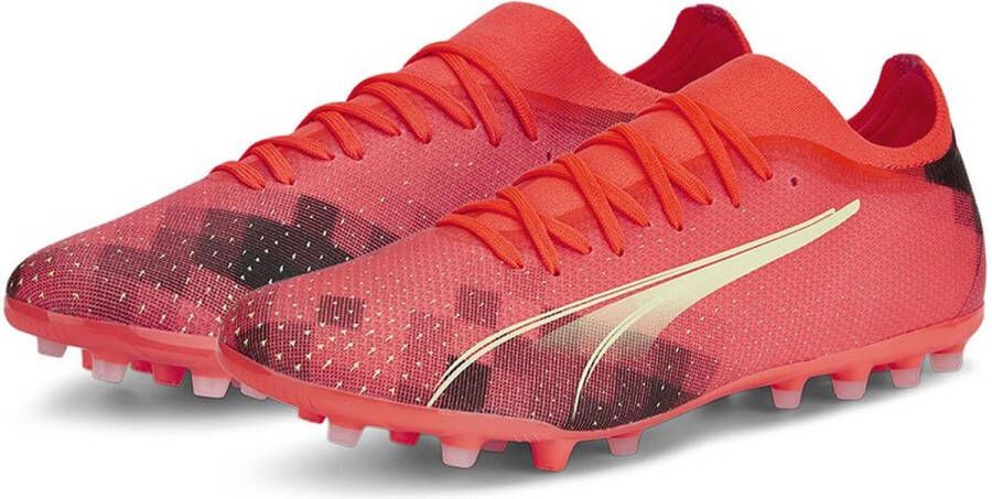 PUMA Ultra Match MG Voetbalschoenen Fiery Coral Fizzy Light Black - Foto 1