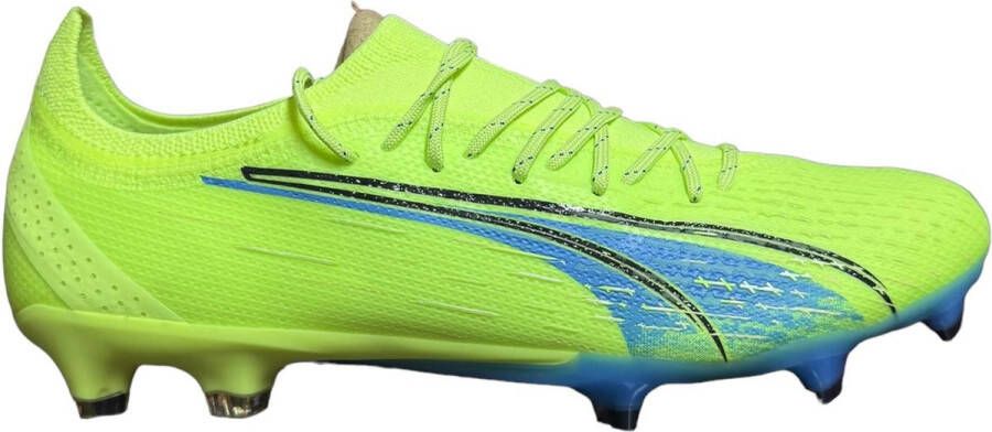 PUMA Ultra Ultimate Gras Kunstgras Voetbalschoenen (MG) Lichtgroen Blauw Zwart