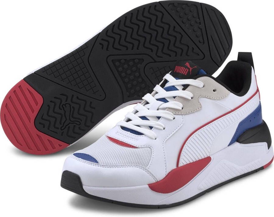 PUMA X-Ray Game Sneakers Heren White- White-Lapis Blue-High Risk Red- Black