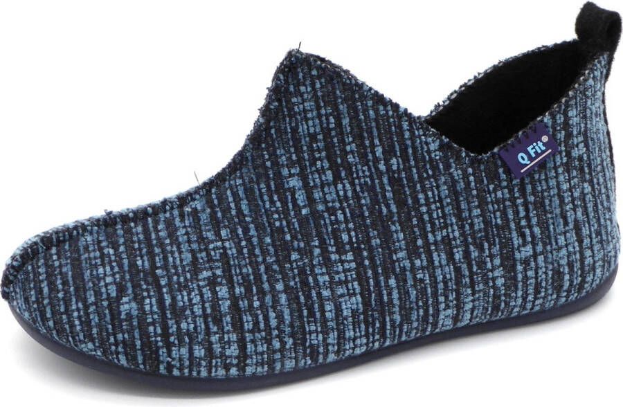 Q-Fit Dames Pantoffel Madrid 3300.2.028 Blauw Combi