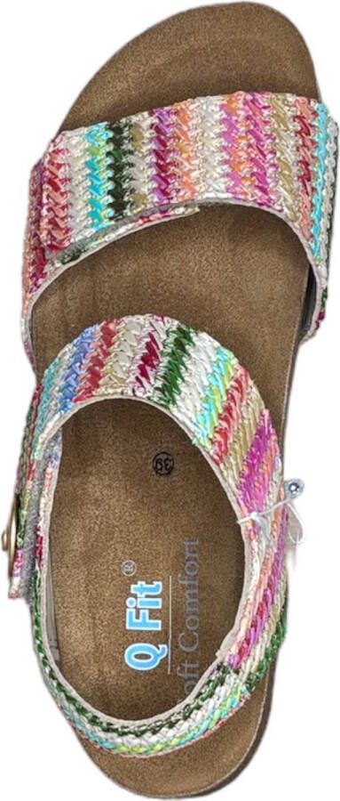 Q Fit Sandaal Mila rose multi colour Dames Kleur Multi)