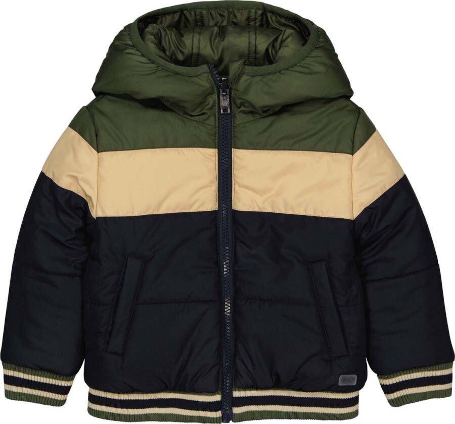 Quapi jongens reversible winterjas Rick aop Green Wood Grunge