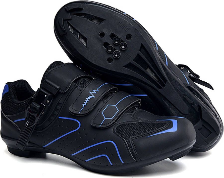 RAMBUX Fietsschoenen MTB Schoenen & Zwart Blauw SPD-SL & SPD-SM Zool (Race Combi) Wielrenschoenen Klikschoenen Mountainbike Racefiets