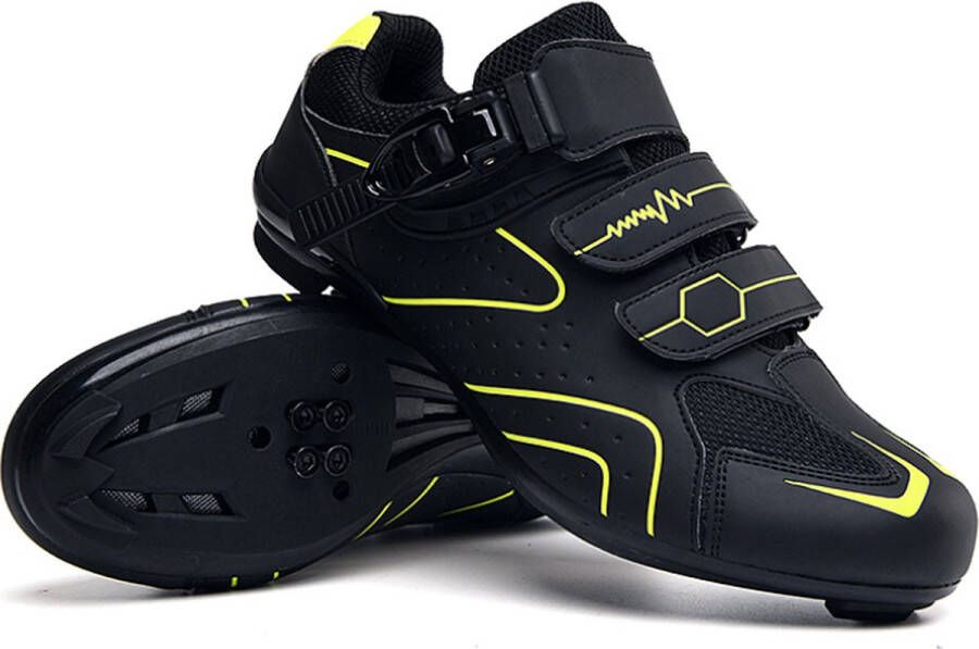 RAMBUX Fietsschoenen MTB Schoenen & Zwart Geel SPD-SL & SPD-SM Zool (Race Combi) Wielrenschoenen Klikschoenen Mountainbike Racefiets