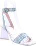 Ras Elegante High Heel Sandalen Blue Dames - Thumbnail 1