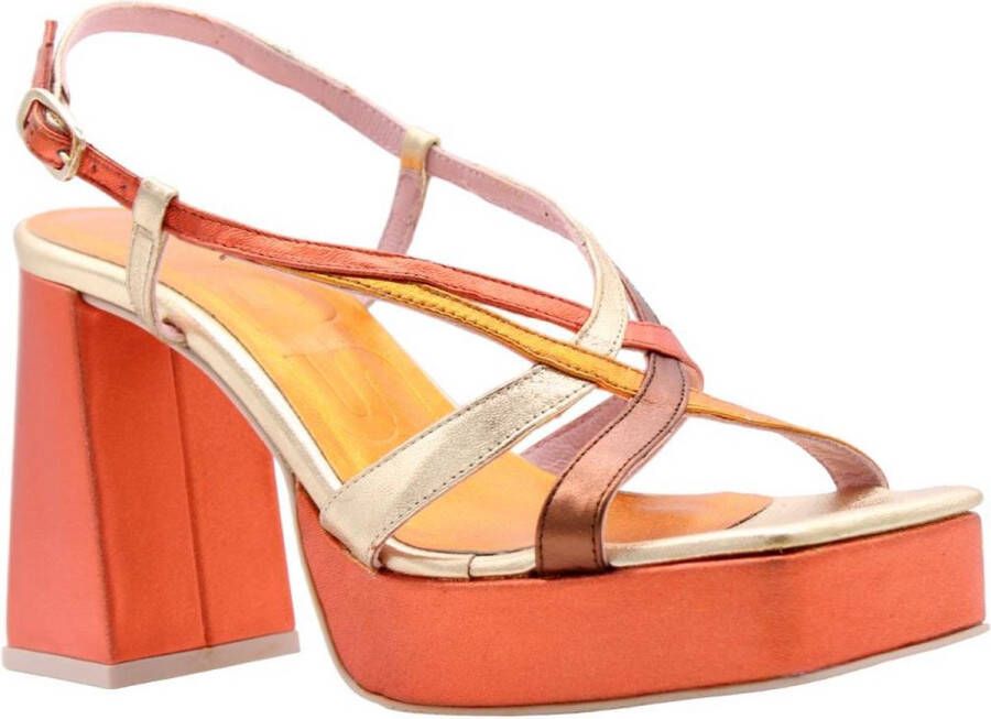 Ras Stijlvolle High Heel Sandalen Orange Dames