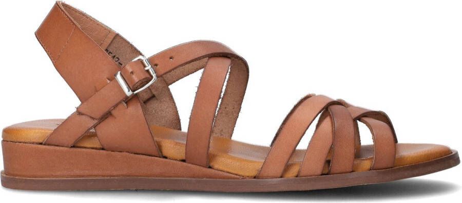 Red-Rag 79542 Tiny Wedge Sandalen Dames Cognac