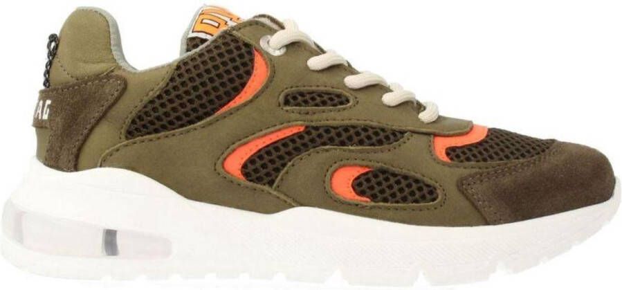 Red Rag Groen en Oranje Leren Sneaker Green Dames