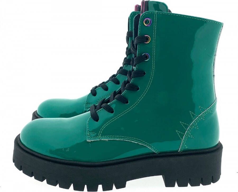 RED-RAG Groene Biker Boots | Red Rag 12394