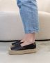 Red Rag Zwarte Leren Espadrilles met Jute Plateauzool Black Dames - Thumbnail 9