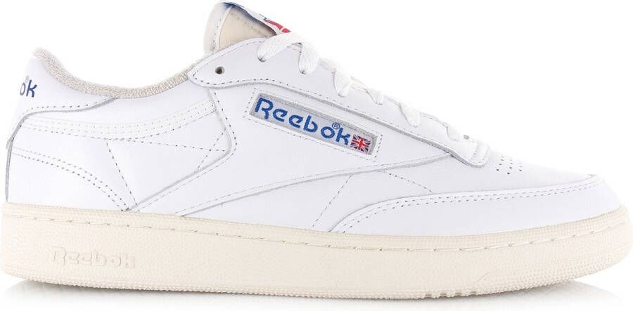 Reebok Club C 85 Vintage white chalk blue Wit Leer Lage sneakers Unisex