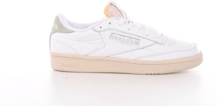 Reebok Club C 85 Vintage met groene details Wit Leer Lage sneakers Unisex