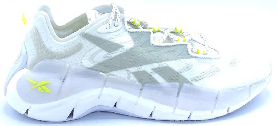 Reebok zig kinetica ii schoenen Cloud White Pure Grey 2 Acid Yellow Heren