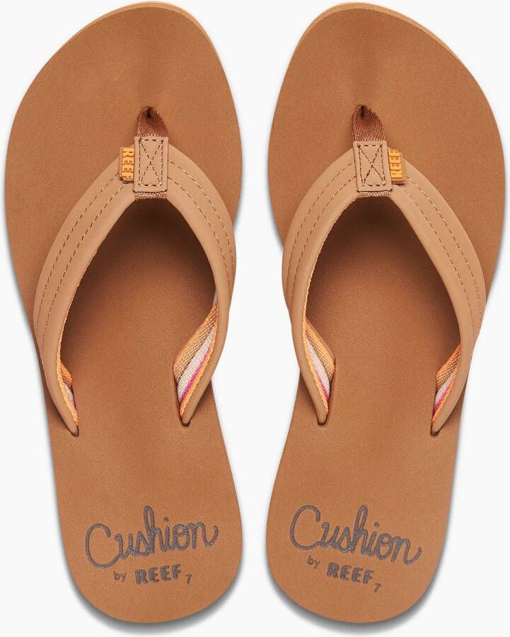 Reef Cushion Breezetan Smoothie Dames Slippers Cognac