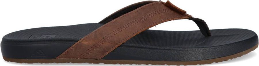 Reef Cushion Phantom Leather Heren Slippers Black Brown