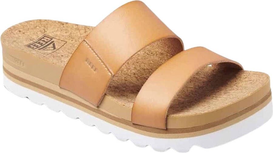 Reef CUSHION VISTA HI NATURAL Volwassenen Dames slippers Kleur: Cognac