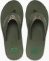 Reef Fanning Heren Teenslippers Cj0609 Kleur Groen - Thumbnail 1