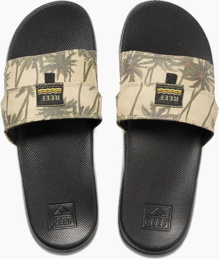 Reef Heren Stash Slide Slippers Tan Palm