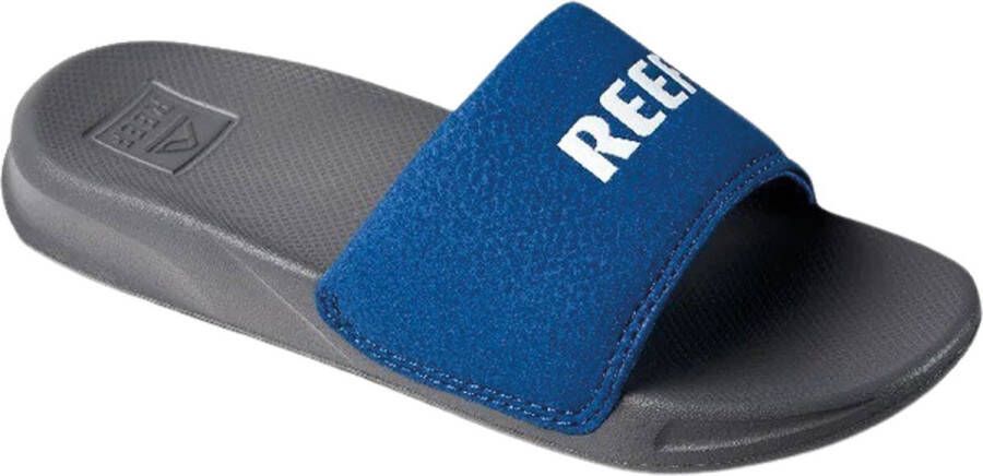 Reef Kids One Slide Jongens Slippers Grijs Blauw