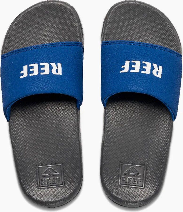 Reef Kids One Slide Jongens Slippers Grijs Blauw