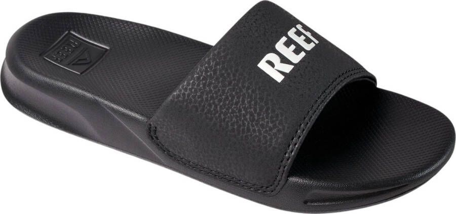 Reef Kids one slide badslippers zwart Rubber Logo 34