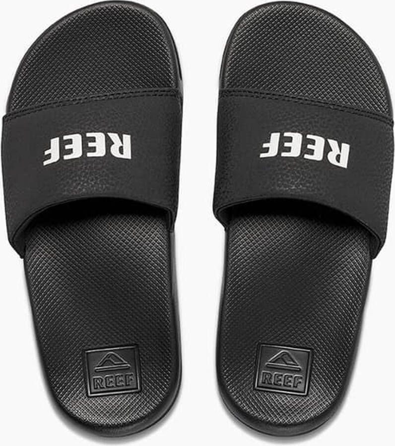 Reef Kids one slide badslippers zwart Rubber Logo 31