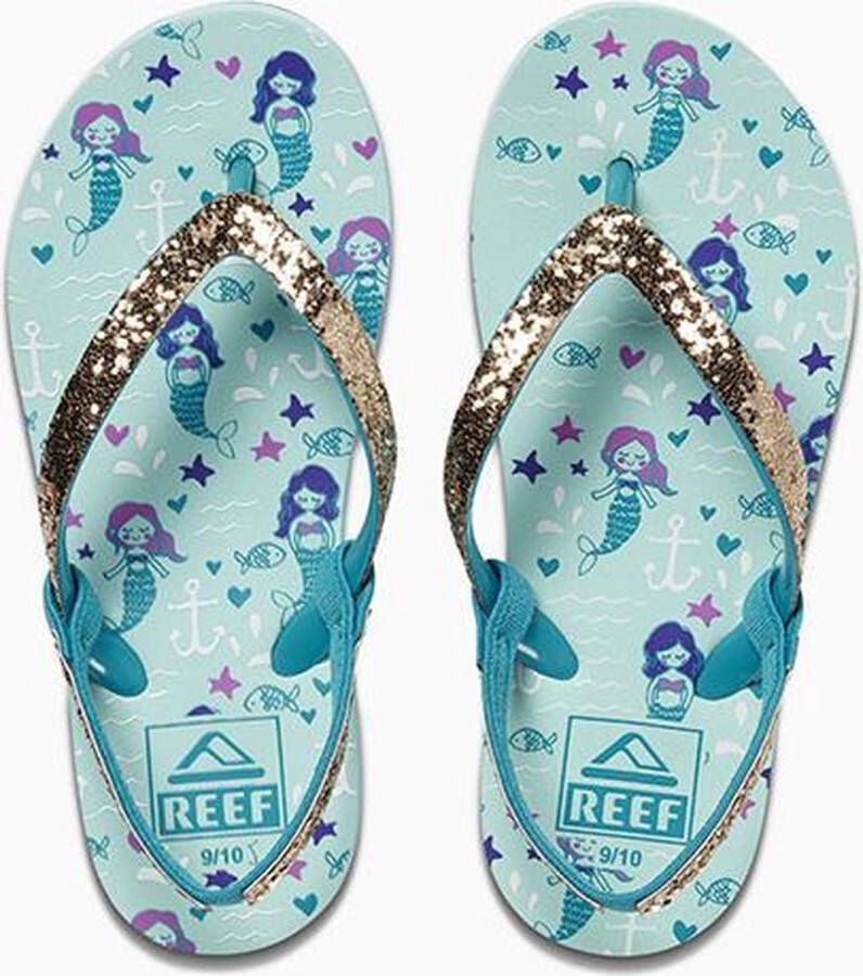 Reef Little Stargazer Prints Kinder Teenslippers Ci4107 Kleur Blauw c