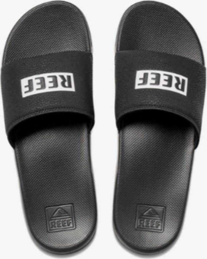 Reef One SlideBlack White Slippers Zwart Wit