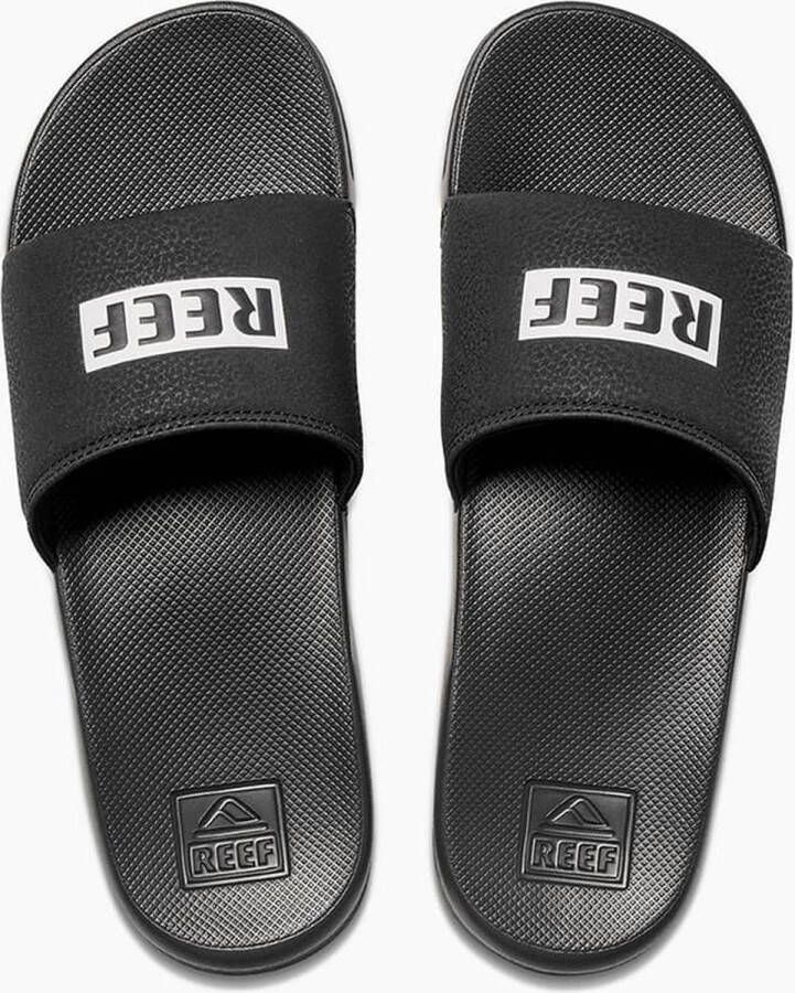 Reef One SlideBlack White Slippers Zwart Wit