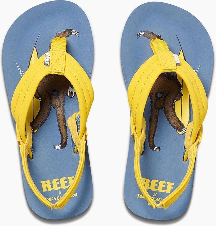 Reef Slippers Jonas Claesson Lil Ahi Surfing Sloth Blauw )