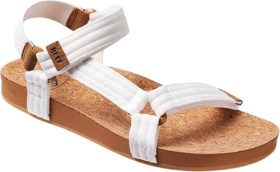 Reef Cushion Rem Sandalen Wit 1 2 Vrouw