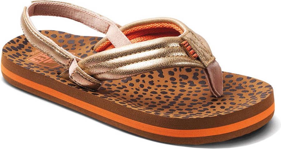 Reef Kids Ahi Wild teenslippers met hielbandje bruin goud Meisjes EVA 24 - Foto 2