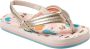 Reef Little Ahi teenslippers met hielbandje goud Meisjes Rubber 23 - Thumbnail 7