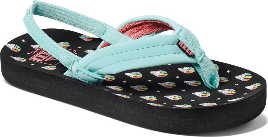 Reef Slippers Meisjes lichtblauw zwart roze