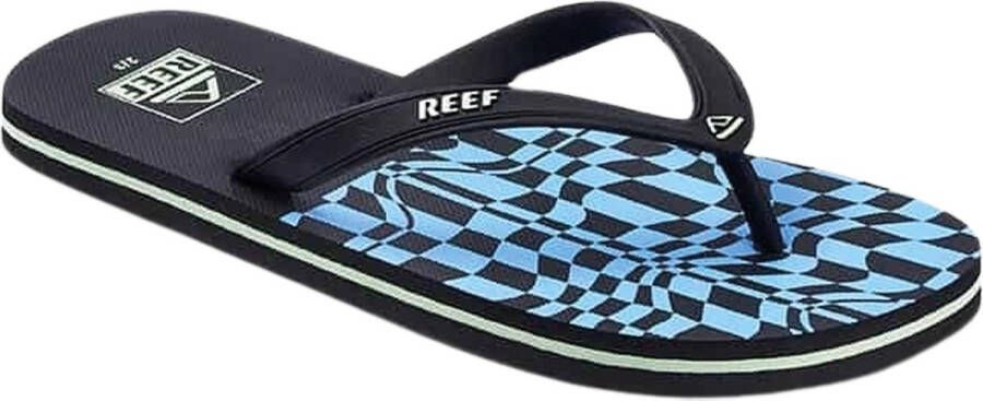 Reef teenslippers model Switchfoot Print Blauw Zwart