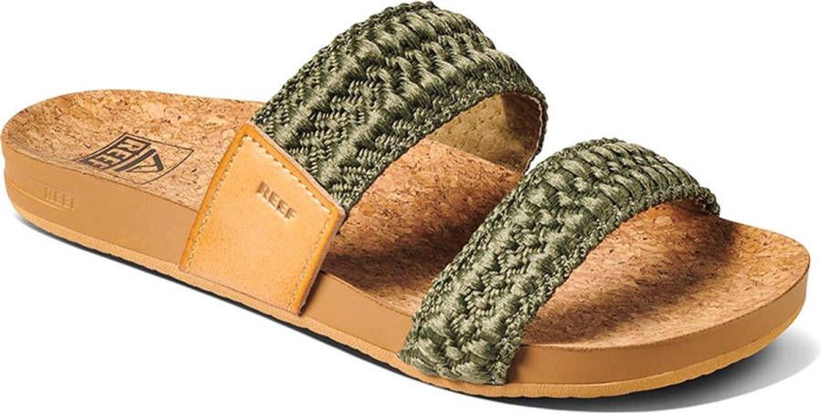 Reef Slippers Vrouwen Olijfgroen Licht bruin