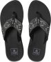 Reef Spring Woven Black White Dames Slippers Zwart Wit - Thumbnail 1