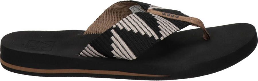 Reef Spring Woven dames slipper Zwart bruin