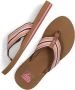 Reef Spring Woven Smoothie Stripe Dames Slippers Cogna Roze - Thumbnail 1