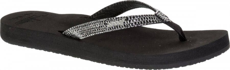 Reef Star Cushion Sassy Dames Slippers Black Silver