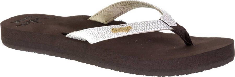 Reef Star Cushion Sassybrown White Dames Slippers Bruin Wit