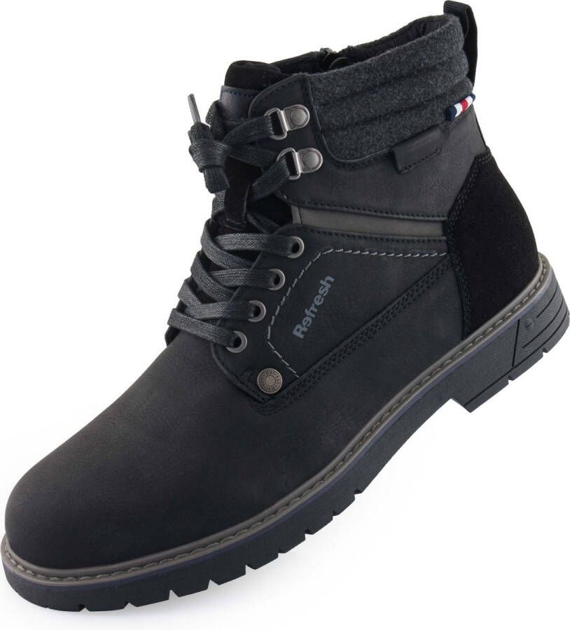 Refresh Men's Shoes Black Ankle Boots Men