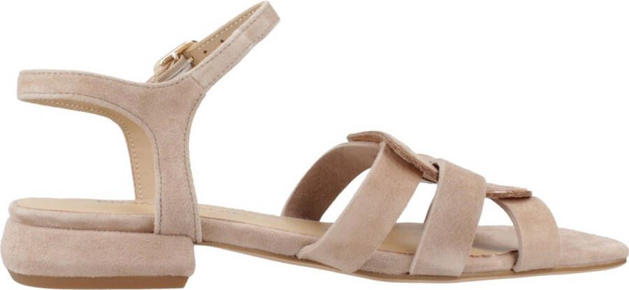 Regarde le Ciel Stijlvolle Platte Sandalen voor Vrouwen Beige Dames