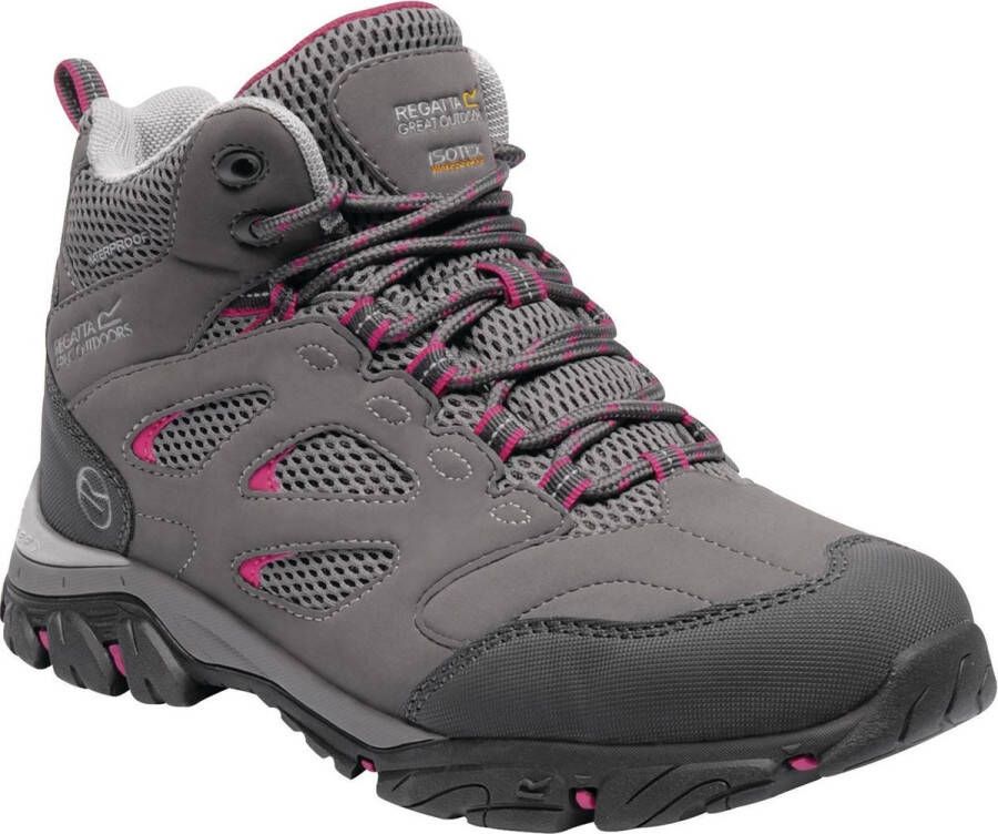 Regatta Lady Holcombe Iep Mid wandelschoenen grijs fuchsia