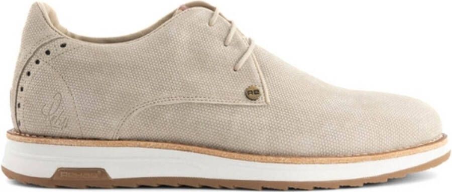 Rehab Khaki Suède Lage Top Sneakers Nolan Hive Beige Heren