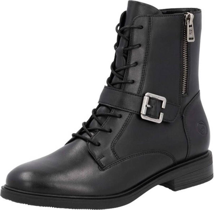 Remonte art. D1U70 00 zwart leer veterboot met rits