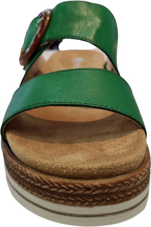 Remonte Groene Leren Comfort Slipper Green Dames