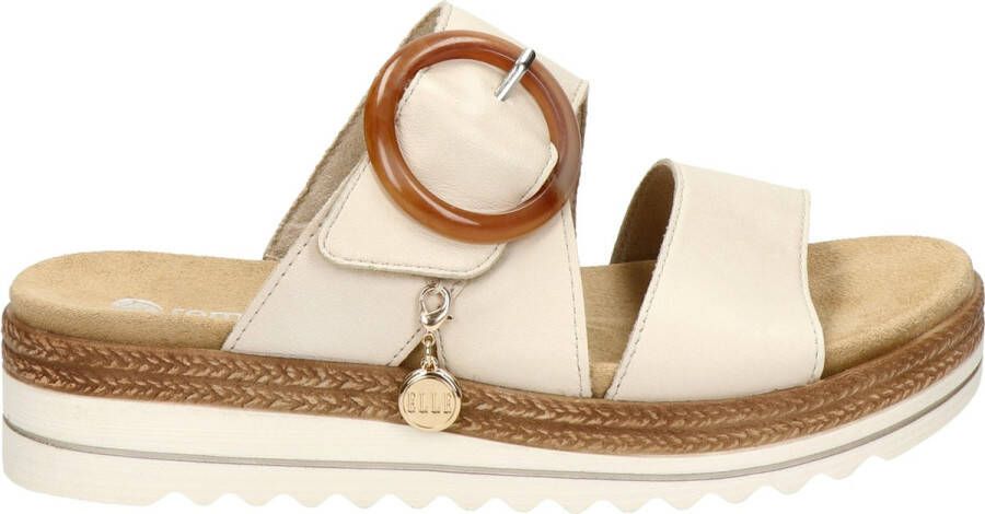 Remonte Slippers wedge heel summer shoe slippers with decorative buckle