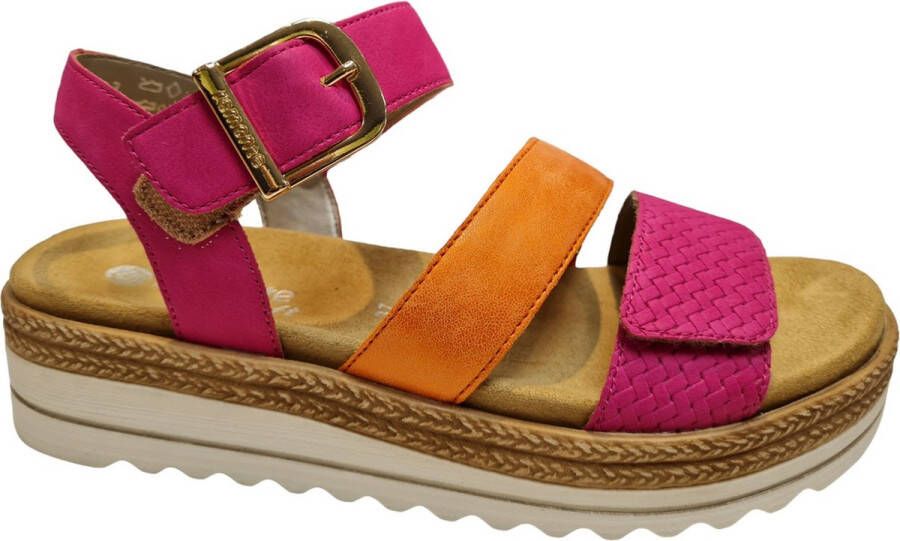 Remonte Sleehaksandaaltjes sleehak zomerschoenen sandalen in vegan verwerking