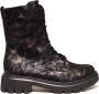 Remonte Metallic Dierenprint Veterschoen Black Dames - Thumbnail 1